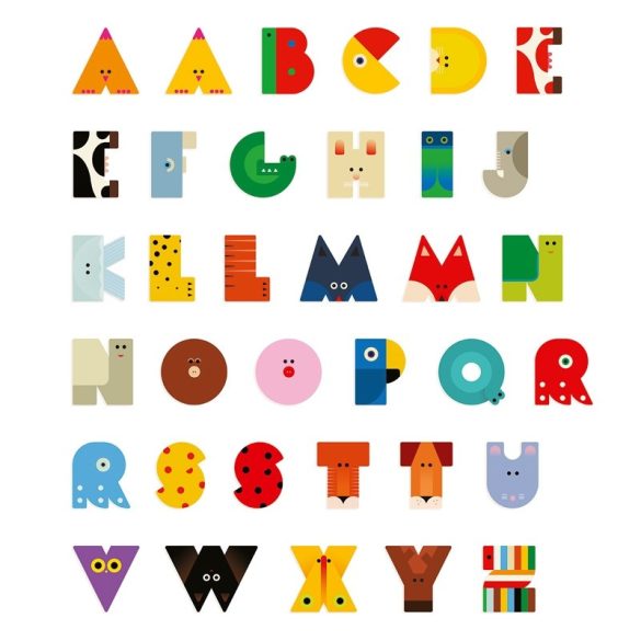 Állatdekor betű - A - Graphic animal letter