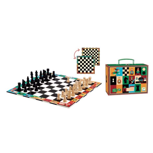 Társasjáték klasszikus - Sakk, Kínai sakk és Dáma - Chess+Checkers