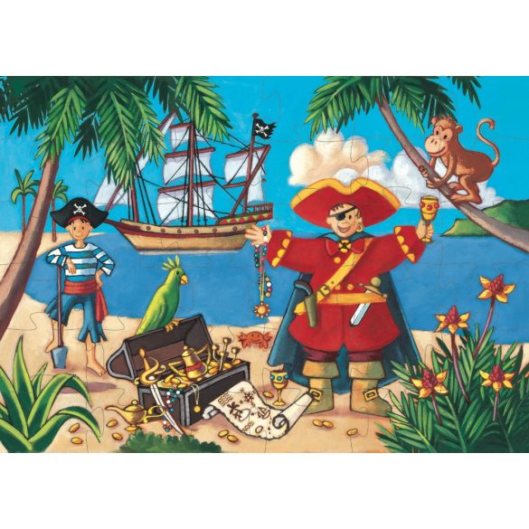 Formadobozos puzzle - Kalózok kincse - The pirate and his treasure