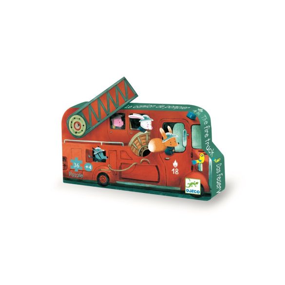 Mini puzzle - A tűzoltóautó - The fire truck 