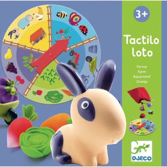 Fejlesztő társasjáték - Tapintható képeslottó - Tactilo lotto, farm
