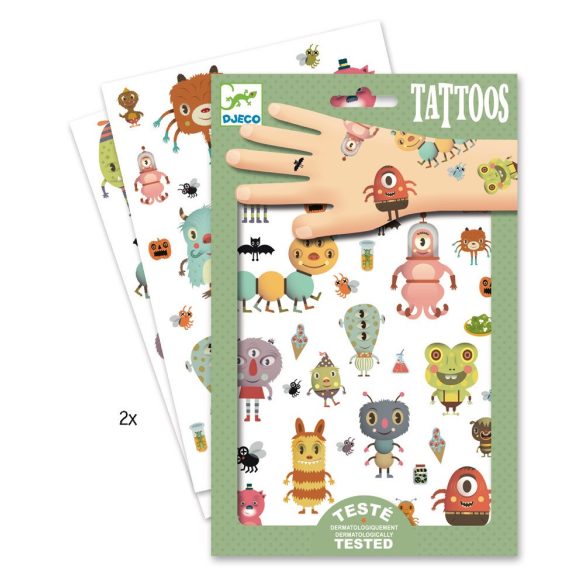 Tetováló matricák - Szörnyecskék - Monsters